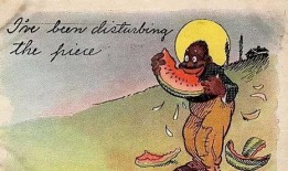 黑人吃瓜漫画,揭示社会现象的幽默讽刺